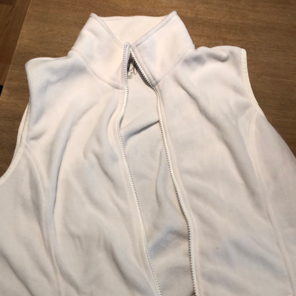 Off White Fleece Vest
